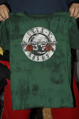 Buy Guns N Roses Green Tie Dye T Shirt Med Official Merch Near Mint+ Super Clean • 6.61£