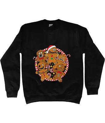 Buy Unisex Evil Gingerbread, Gothic  Christmas Sweatshirt/jumper • 30£