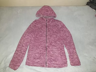Buy Girl Pink Purple Warm Thick Fleece Lined Zip Hoodie Jacket 12-13 Years   C • 4£