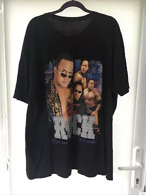 Buy Size 4XL WWE ‘The Rock’ Black Short Sleeve Tshirt  • 0.99£