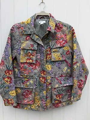 Buy Ladies H & M Floral Canvas Jacket Size EU 36 Excellent Condition • 12£