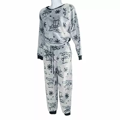 Buy Womens Star Wars Fleece Warm Long Sleeve Pajamas Disney Baby Yoda Pajamas Medium • 15.78£