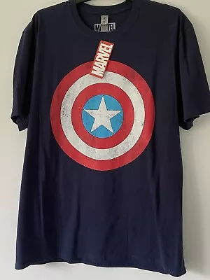 Buy Marvel Captain America Vintage Shield T-Shirt • 7£