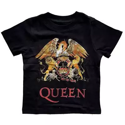 Buy Queen Kids T Shirt Crest Logo Rock Band Classic Official Boys Girls Toddler Tee • 9.99£