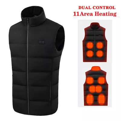 Buy Men Electric Heated Vest Usb Jacket Winter Body Warmer Windproof Gilet Coat Tops • 23.55£