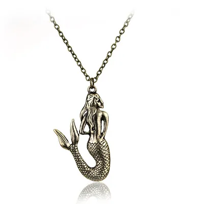 Buy Fashion Gothic Punk Mermaid Fish  Necklace Pendant Gift Jewellery Chain Gift • 3.49£