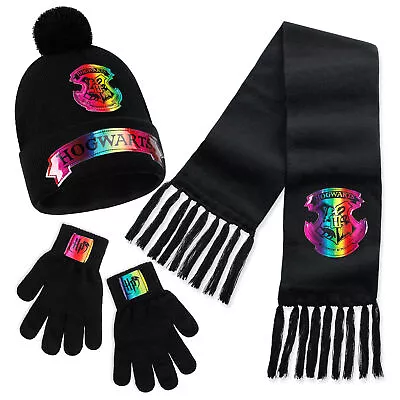 Buy Harry Potter Beanie Hat Scarf And Gloves Set Kids, Gifts For Girls • 13.49£