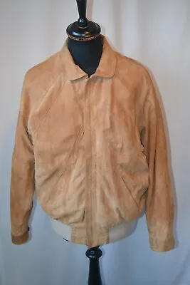Buy Vintage 70's Meyer Schuchardt Suede Bomber Jacket Size Large Rockabilly • 24.99£