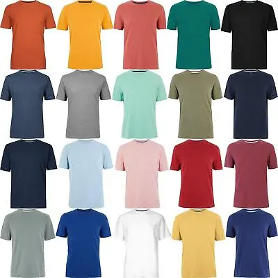 Buy M&S Mens Soft Cotton Short Sleeve Plain Crew Neck Summer T Shirt Top Tee • 3.99£