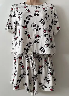 Buy Disney Mickey Mouse Pyjamas Set Shorts & T-shirt Primark Ladies Uk S 10/12 New • 14.95£
