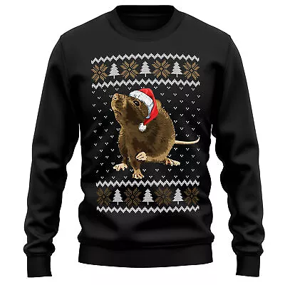 Buy Rat Gift Christmas Sweatshirt Wildlife Animal Him Or Her Xmas Jumper Unisex • 24.99£