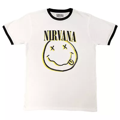 Buy Nirvana Double Grunge Smile Ringer T Shirt • 17.95£