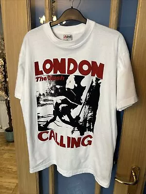 Buy The Clash London Calling T Shirt Medium Airak Label White  Punk Tee • 25£