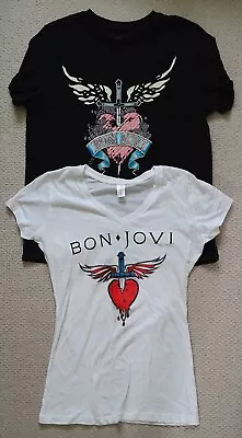Buy 2 X Womens Bon Jovi T-shirts. Size L • 12.99£