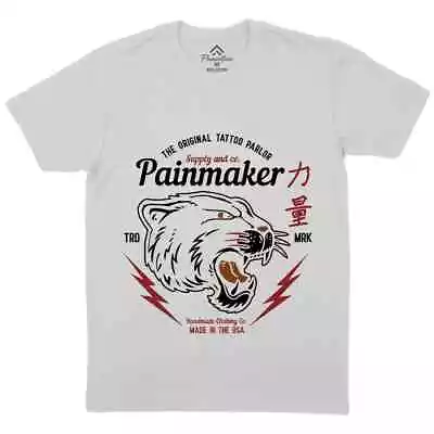 Buy Painmaker Mens T-Shirt Animals Vintage Tattoo Tiger Pain Maker P789 • 11.99£