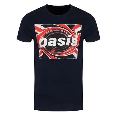 Buy Oasis T-Shirt Union Jack Noel Liam Gallagher Official Band New Navy • 15.95£