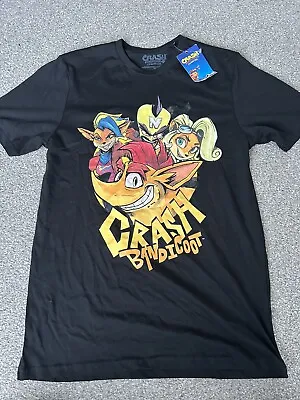 Buy Crash Bandicoot Shirt Adult Small Black Cartoon Casual Fun Short Sleeve Mens • 8£