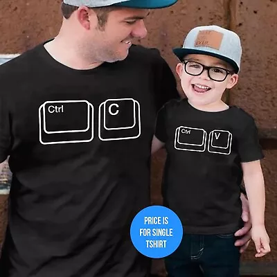 Buy T-Shirt Father's Day Dad Birthday Gift Matching Family Kids Set Copy Paste Gamer • 7.99£