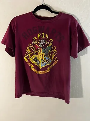 Buy Harry Potter Hogwarts Tshirt Maroon Youth XL • 5.79£