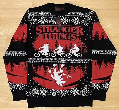 Buy Large 41  Inch Chest Stranger Things Ugly Christmas Jumper Sweater Xmas Netflix • 33.99£