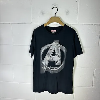 Buy Marvel Shirt Mens Large Black Avengers Age Of Ultron Iron Man Thor Assemble • 6.97£
