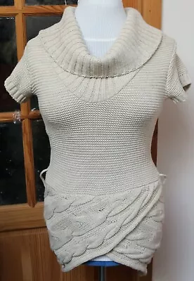Buy Jane Norman (Stone) Knitted Tunic Dress Size 12 • 19.99£