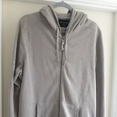 Buy Men's All Saints Zip Up Hoody.Product Clash Hoody .Grey/Beige/Stone/Taupe Colour • 35£