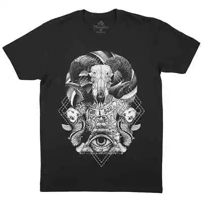 Buy Occult Ram Mens T-Shirt Horror Baphomet Horned Demon Devil Mythical P160 • 13.99£