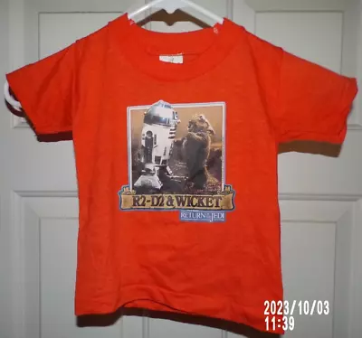 Buy Vintage 1983 Star Wars Return Of The Jedi T-Shirt Child Small 4 R2-D2 Wicket • 16.86£