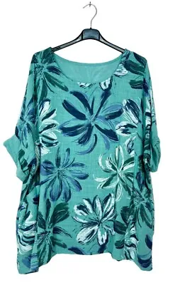 Buy Ladies Cotton Top Floral Lagenlook Womens Dress Shirt Plus Size Tunic T Shirt • 17.99£