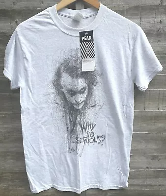 Buy JOKER, Why So Serious, Printed On Grey Marl T Shirt Size Small • 5.99£