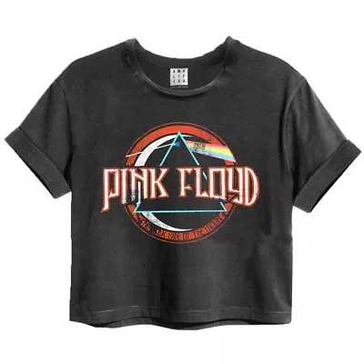 Buy Amplified Womens/Ladies Pink Floyd On The Run Cropped T-Shirt NS5212 • 23.03£