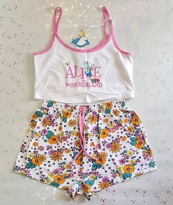 Buy Bnwt Ladies Disney Alice In Wonderland Shortie Pyjamas Pjs Set Size 14-16 Shorts • 14.99£