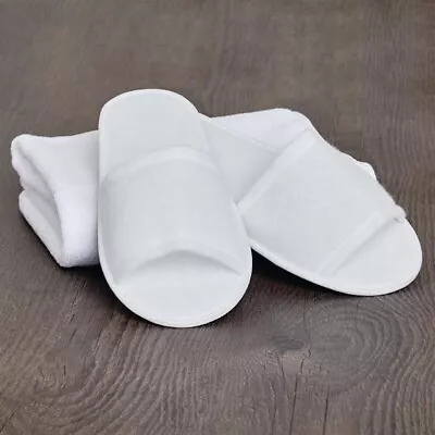Buy Slipperlite Open Toe Slippers White One Size Unisex Hotel Bedroom • 2.99£
