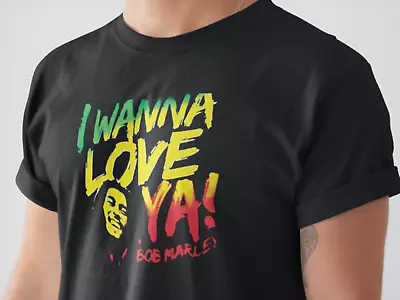 Buy Bob Marley T-Shirt Reggae Shirt Jamaica Mens Rasta Jamaican Black Size Music • 9.49£