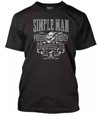 Buy LYNYRD SKYNYRD Inspired SIMPLE MAN Poison Whiskey, Men's T-Shirt • 18£