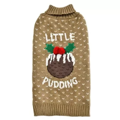 Buy Festive 'Little Christmas Pudding' Knit Jumper, Dog Jumper. In 5 Sizes • 16.99£