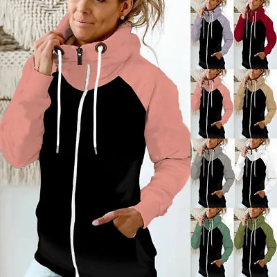 Buy UK Plus Size Womens Fleece Zip Up Hoodie Ladies Sweatshirt Jacket Hooded Top • 8.79£