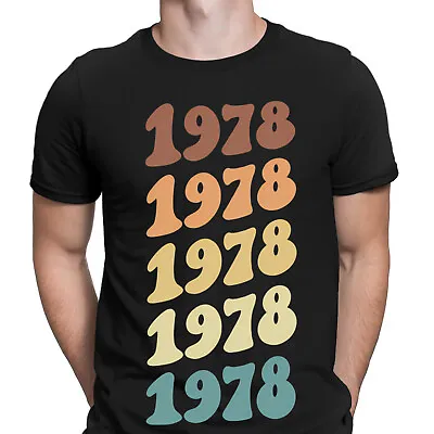 Buy Personalised 1978 45th Birthday Gift Retro Vintage Mens T-Shirts Tee Top #D6 • 9.99£