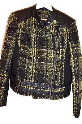 Buy Star By Julien MacDonald Smart Faux Leather Trim Jacket UK 16 • 15.39£