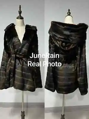Buy 2023 Women's Winter Artificial Fur Coat Long Bat Sleeves Hooded Jacket • 134.50£