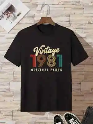 Buy Mens Vintage 1981 Printed T-shirt (s-xxl) Retro Style Classic Fashion Black Tees • 9.57£
