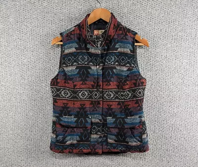 Buy RUFF HEWN Multicolour Aztec Native Wool Blend Gilet Vest Bodywarmer Jacket - S • 24.50£