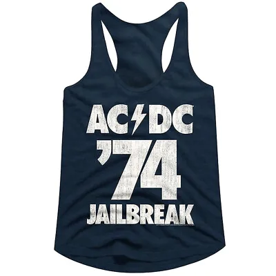 Buy ACDC Jailbreak 1974 Album Womens Tank Top Rock Band Concert Tour Merch Racerback • 25.18£