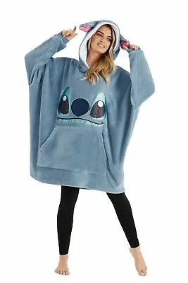 Buy Disney Stitch Ohana Hoodie Blanket, Sherpa Fleece Oversized Hoodie • 29.49£