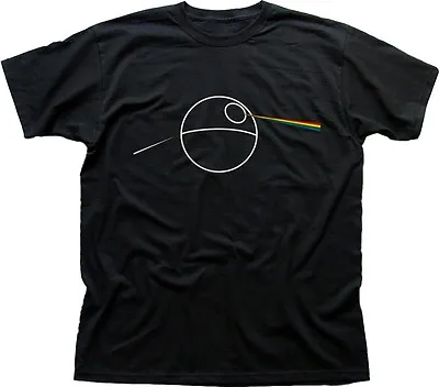 Buy Star Wars Inspired By Pink Floyd Death Star Black T-shirt 9701 • 13.95£