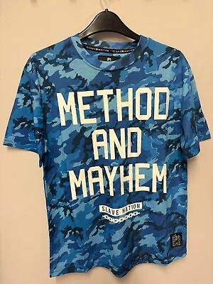 Buy Blue Camo Slave Nation Method And Mayhem T-Shirt • 3£