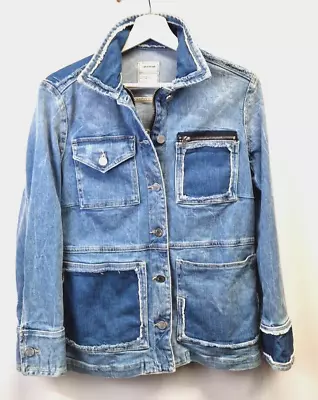 Buy Zadig & Voltaire Kick Destroy Denim Jacket Casual Unisex Size XS Loose Fit 31 • 83.29£