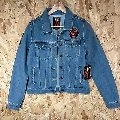 Buy The Rolling Stones 2015 Tour Zip Code Denim Jacket Woman’s Size Small Brand New  • 24.99£