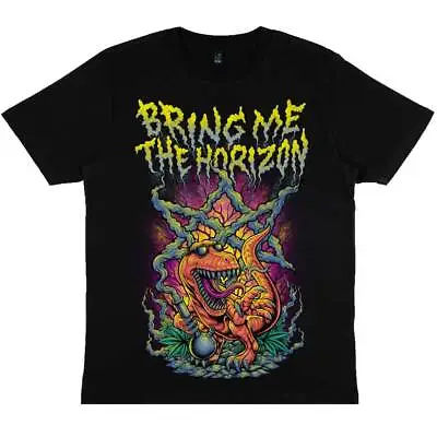 Buy BRING ME THE HORIZON  Unisex T- Shirt -  Smoking Dinosaur  - Black  Cotton • 17.99£
